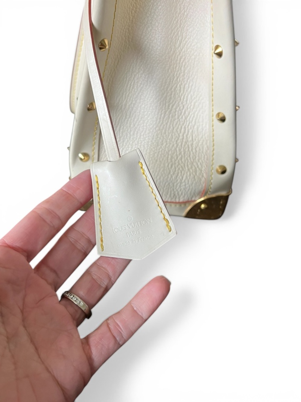 Louis Vuitton Suhali Le Fabuleux White Bag + Wallet Set Authentic Receipt 2005 - Picture 3 of 13